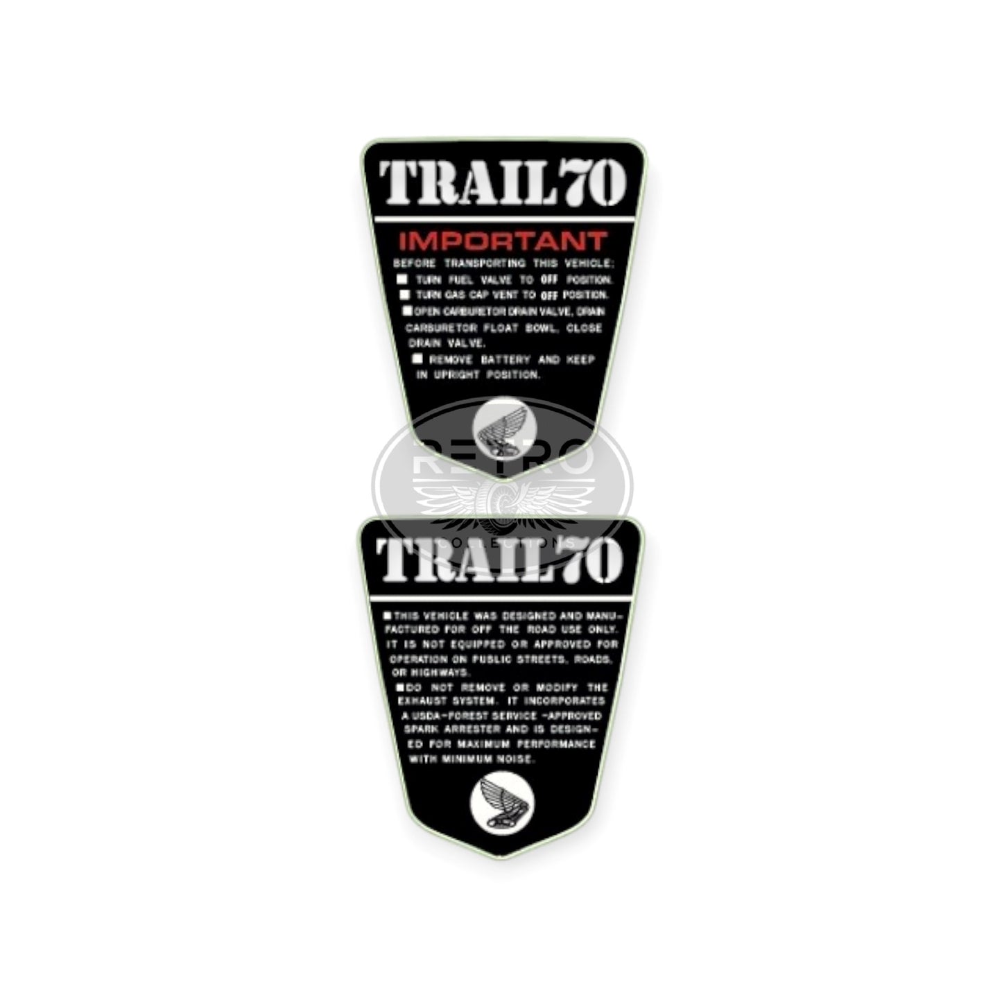 Honda CT70 Side Decal Set