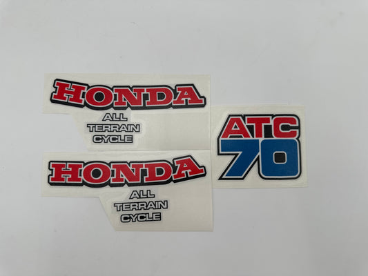 1979 Honda ATC70 Gas Tank and Rear Fender Decal Set