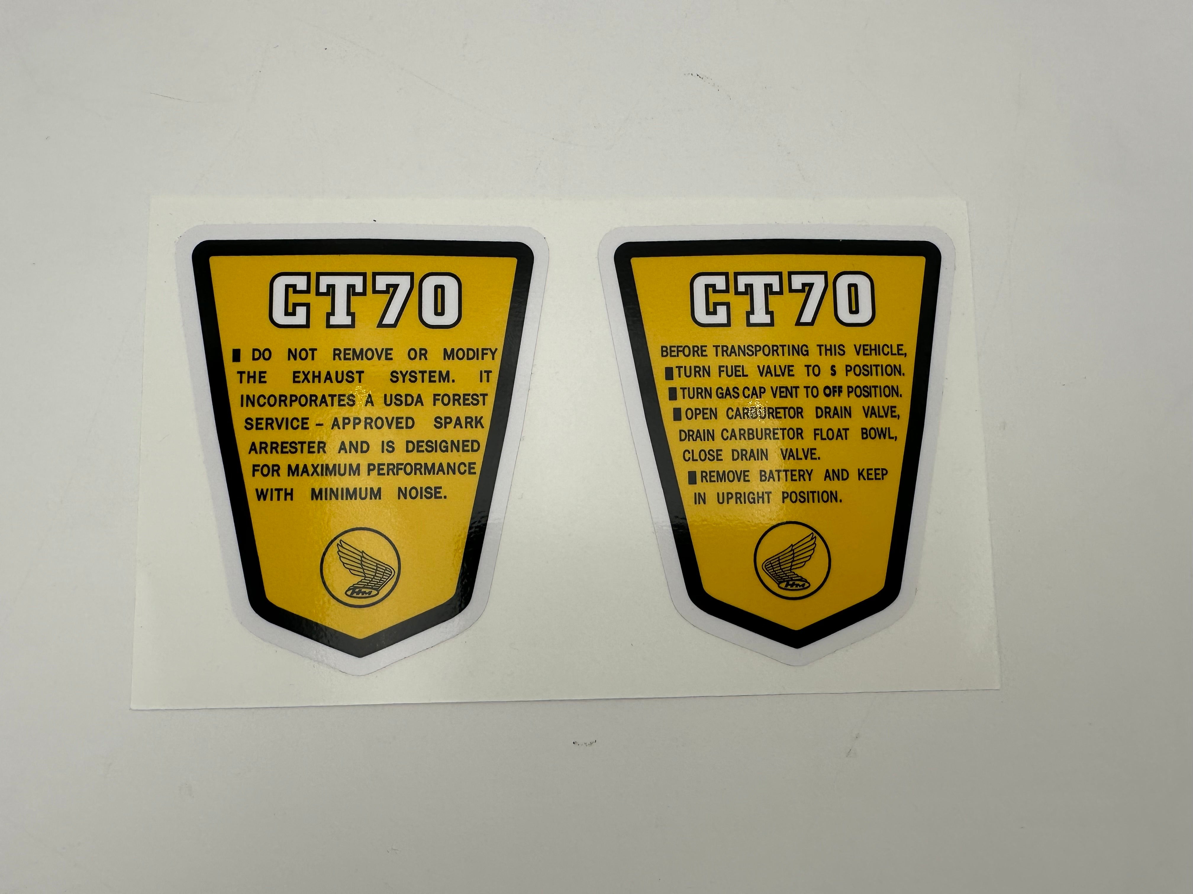 1973 Honda CT70 Frame Side Decal Set – Retro Collections