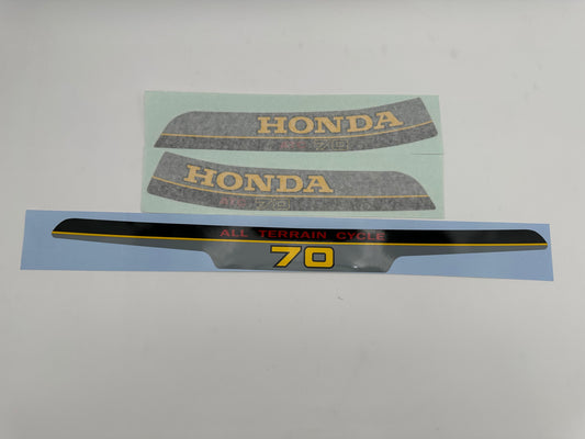 1980 Honda ATC70 Gas Tank and Rear Fender Decal Set