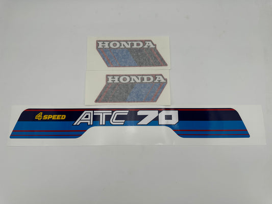 1985 Honda ATC70 Gas Tank and Rear Fender Decal Set