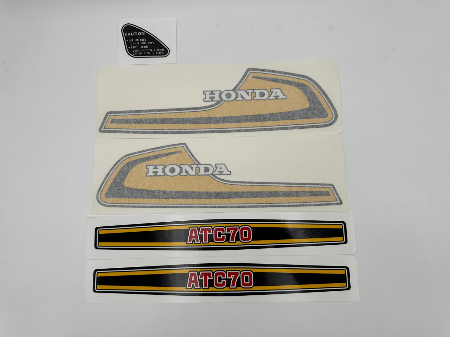 1974 Honda ATC70 Gas Tank and Rear Fender and Airbox Decal Set