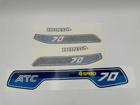 1982 Honda ATC70 Gas Tank and Rear Fender Decal Set