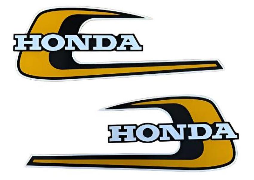 1974 Honda Z50A Gas Tank Decal Set