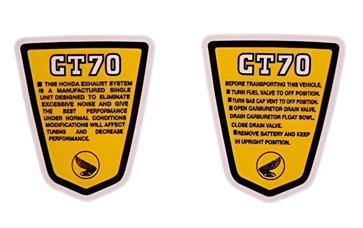 1973 Honda CT70 Frame Side Decal Set