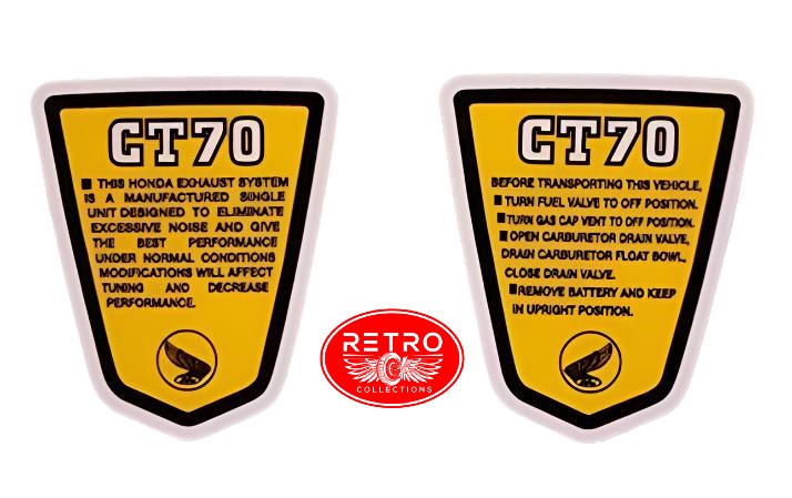 1973 Honda CT70 Frame Side Decal Set