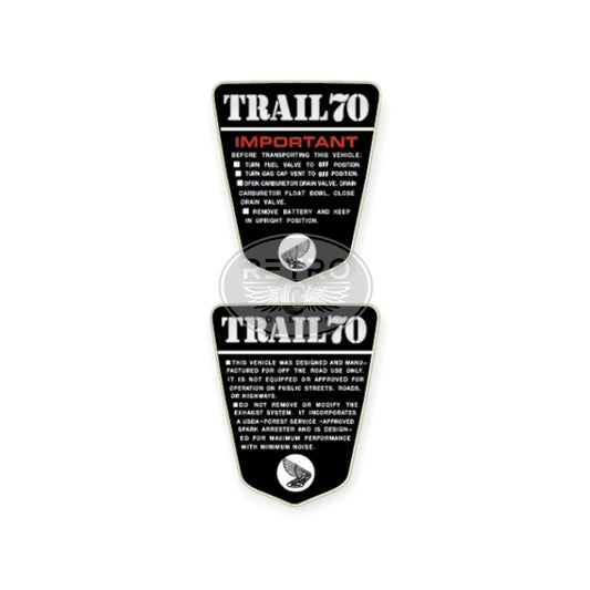 Honda CT70 Side Decal Set